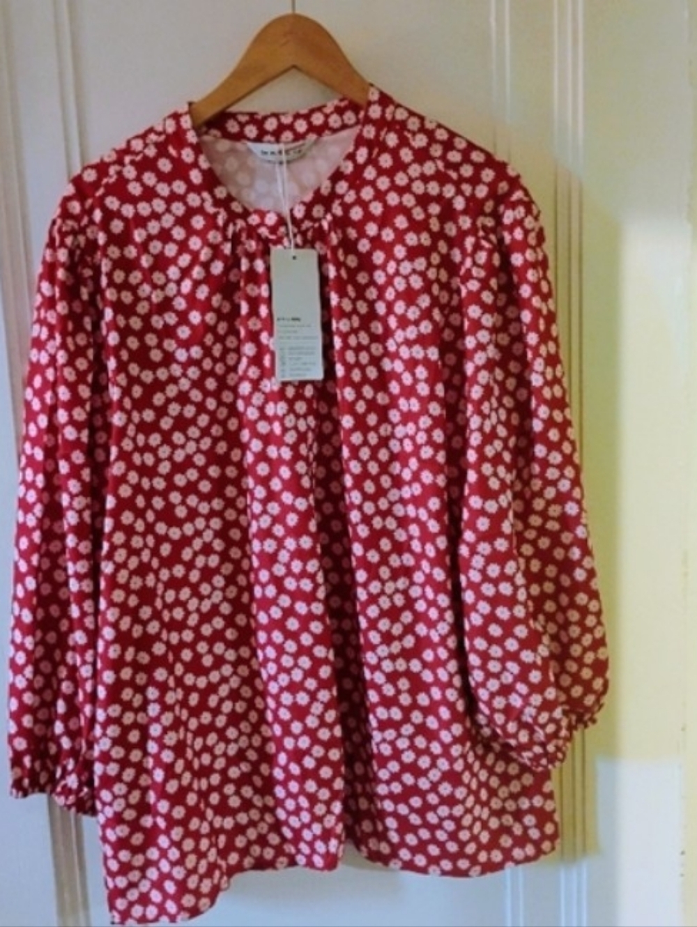 Red Floral Blouse